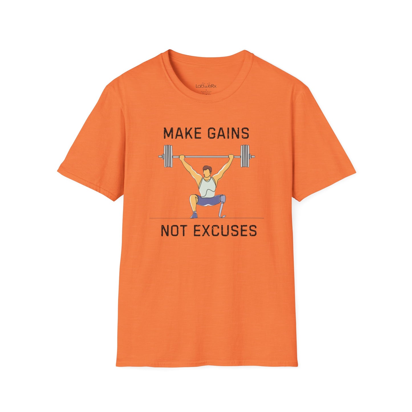 MAKE GAINS NOT EXCUSES Male Competition Team T-Shirt - Unisex