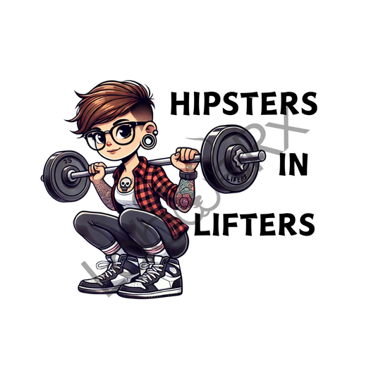 HIPSTERS IN LIFTERS (FEMALE VARIANT) - Art Download Only