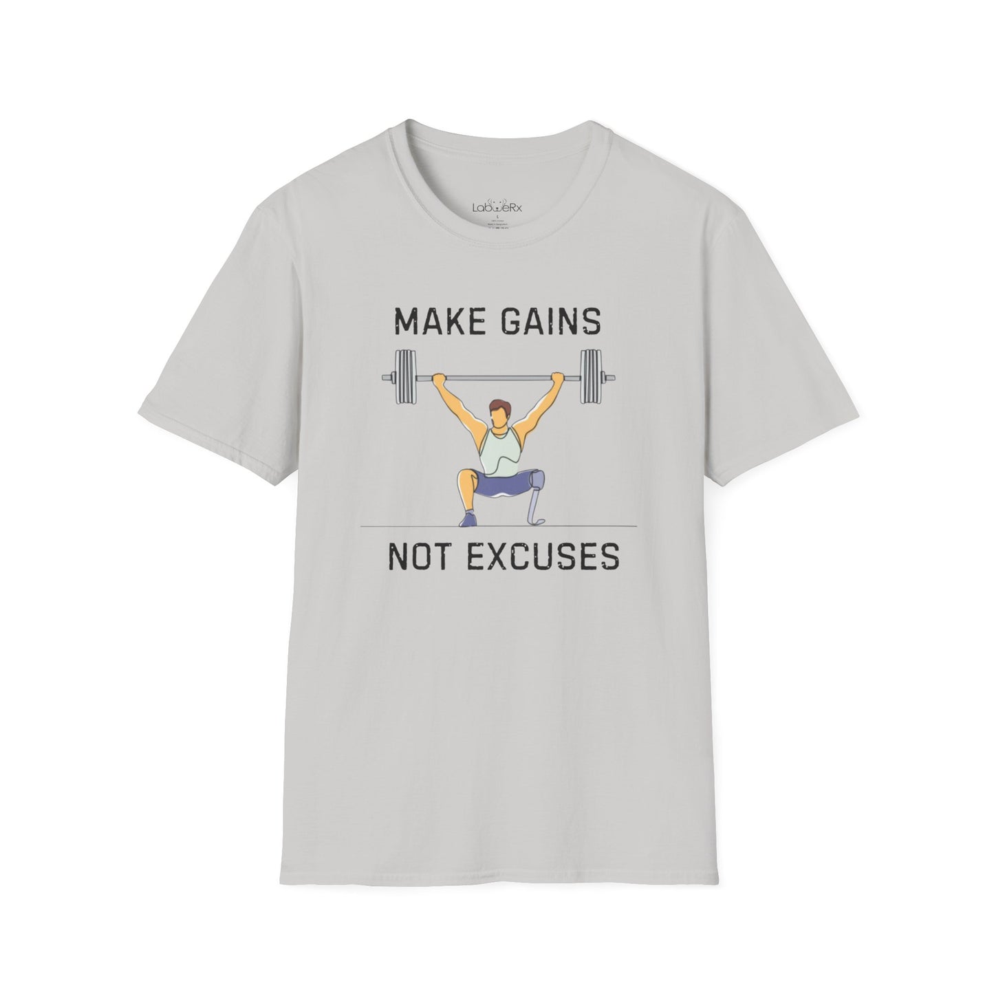 MAKE GAINS NOT EXCUSES Male Competition Team T-Shirt - Unisex