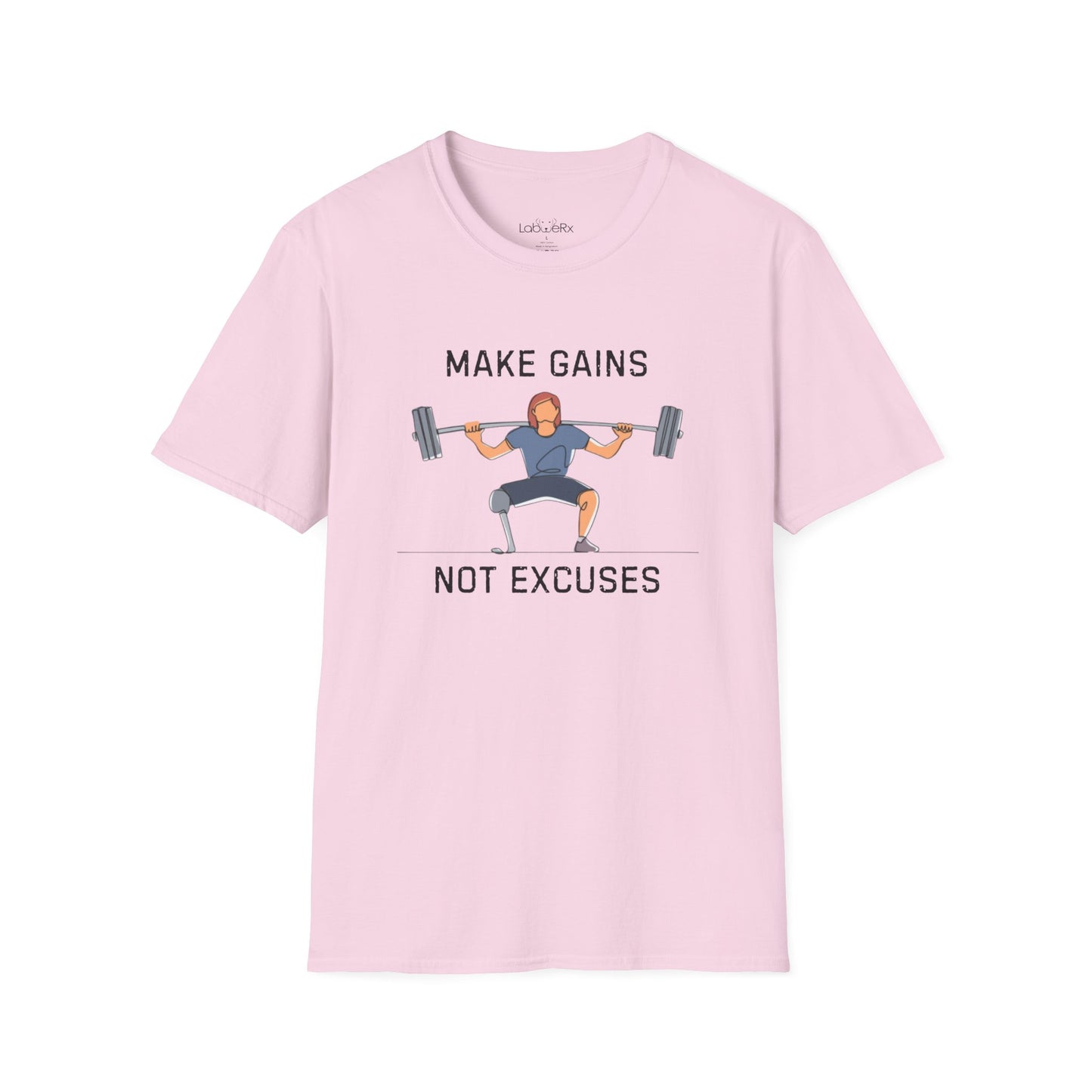 MAKE GAINS NOT EXCUSES Female Competition Team T-Shirt - Unisex